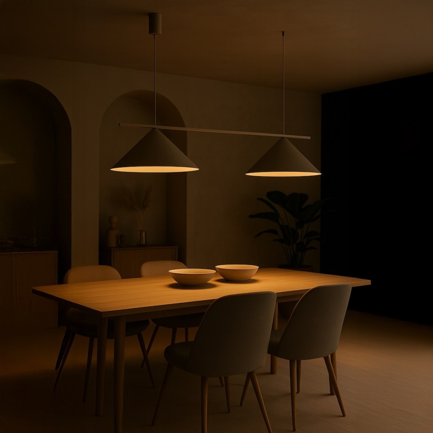 CAPITAL cable pendant light, 2x GX53/15W/230V, Beige