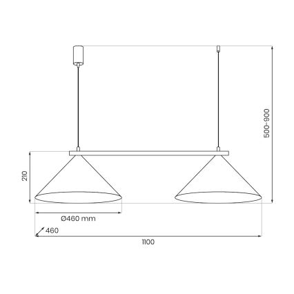 CAPITAL cable pendant light, 2x GX53/15W/230V, Beige