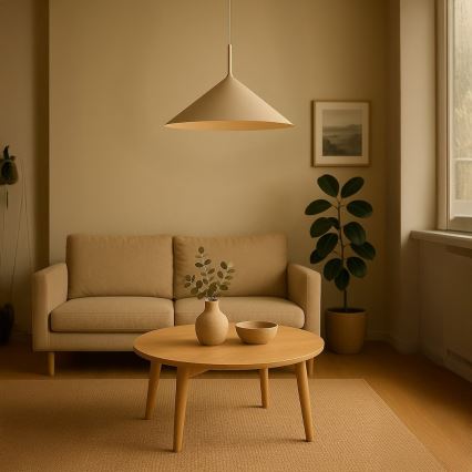 CAPITAL cable-suspended pendant 1xGX53/15W/230V, diameter 60 cm, taupe