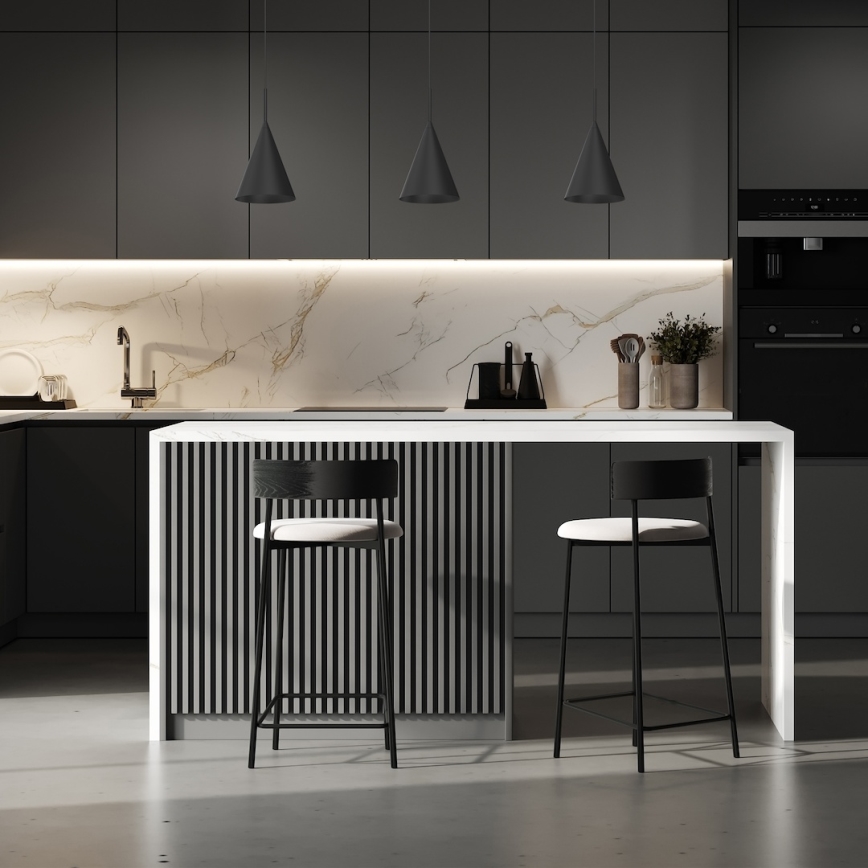 CAPITAL cable-suspended pendant light 1xGX53/15W/230V, Ø 17 cm, black