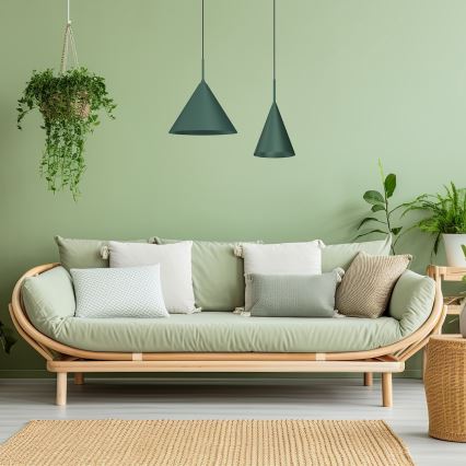 CAPITAL cable-suspended pendant light 1xGX53/15W/230V Ø 32 cm green