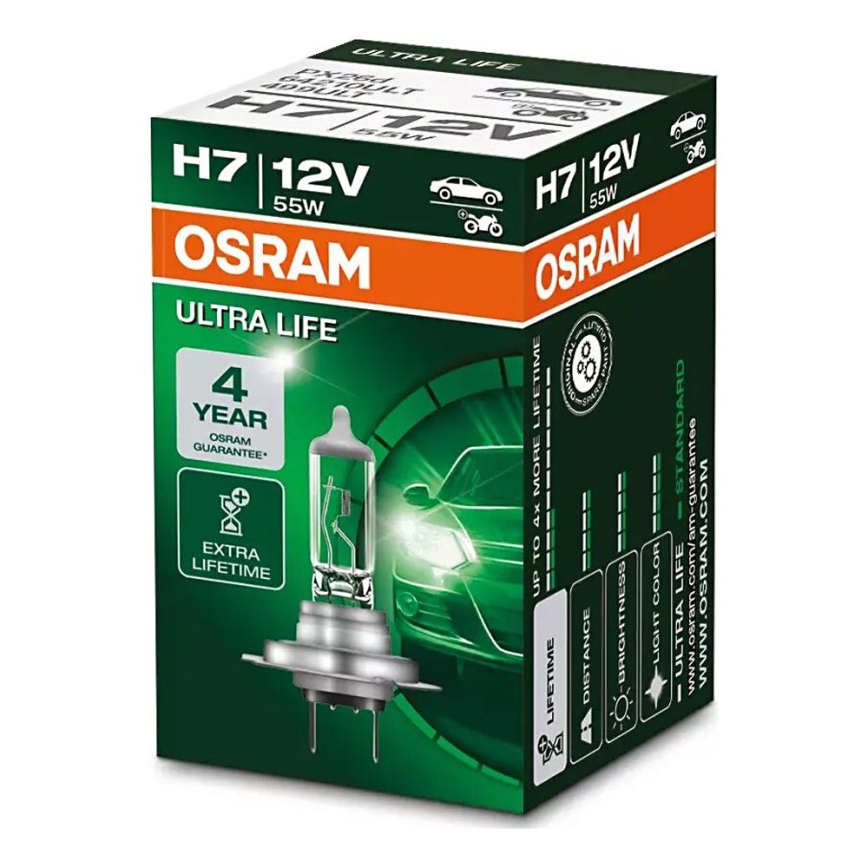 Car bulb ULTRA LIFE H7 PX26d/55W/12V - Osram