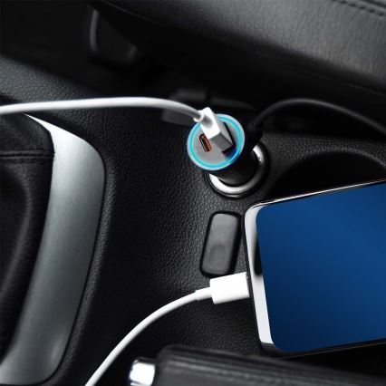 Car charger Power Delivery 20W 12-24V/3A USB/C black