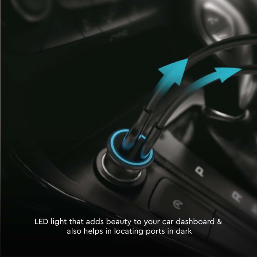 Car charger Power Delivery 20W 12-24V/3A USB/C black