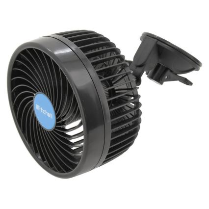 Car fan with a suction cup 9W/12V black