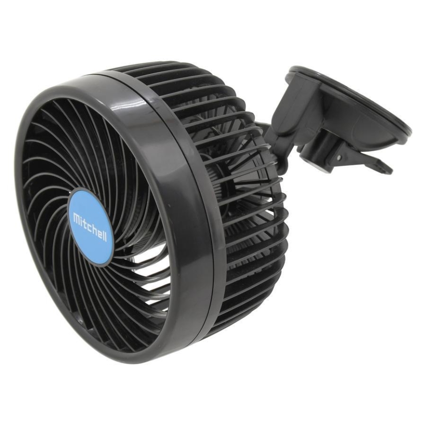 Car fan with a suction cup 9W/12V black