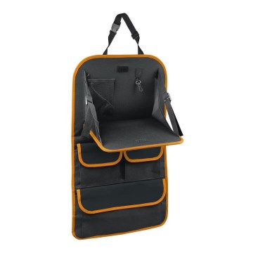 Car organizer with table 69,5x40,5 cm black/orange