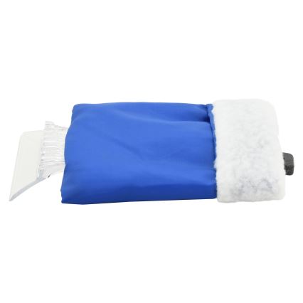 Car scraper with a glove blue