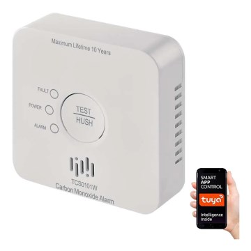 Carbon monoxide detector GoSmart 2xAA Wi-Fi Tuya