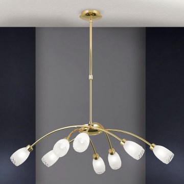 CARLA Rod-Mounted Chandelier 8xG9/28W/230V Gold