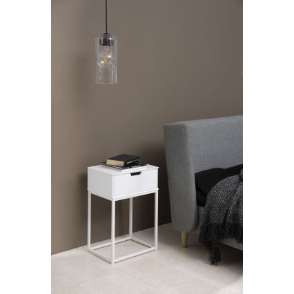 CARLY bedside table in white