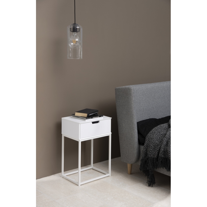 CARLY bedside table in white