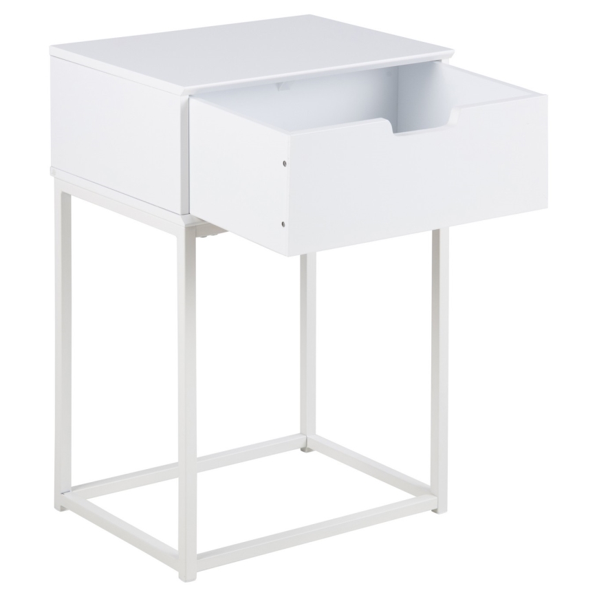 CARLY bedside table in white