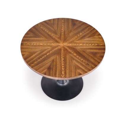 CARMELO Dining Table 75x100 cm, Black/Brown