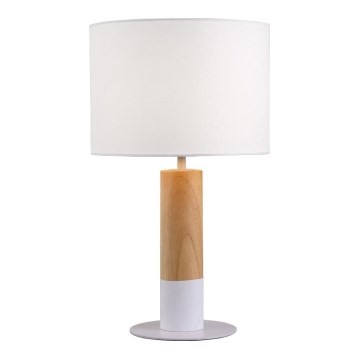 CARROL Table Lamp 1xE27/40W/230V White/Brown
