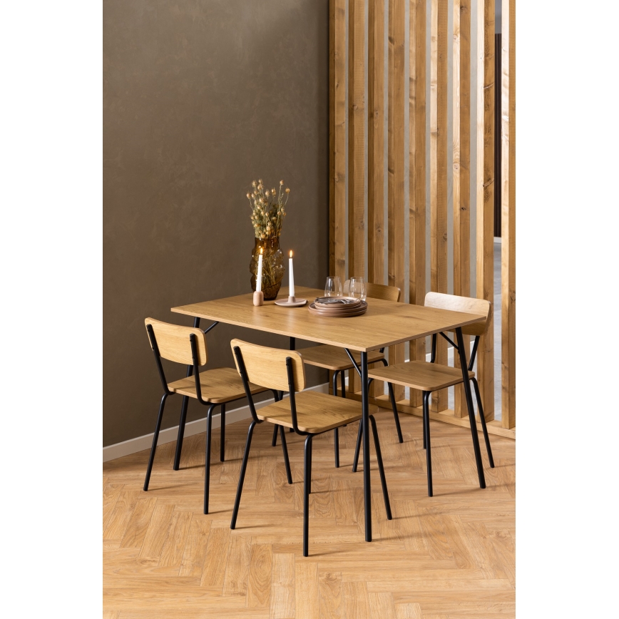 CARYS Dining Chair, 1 pc, Oak
