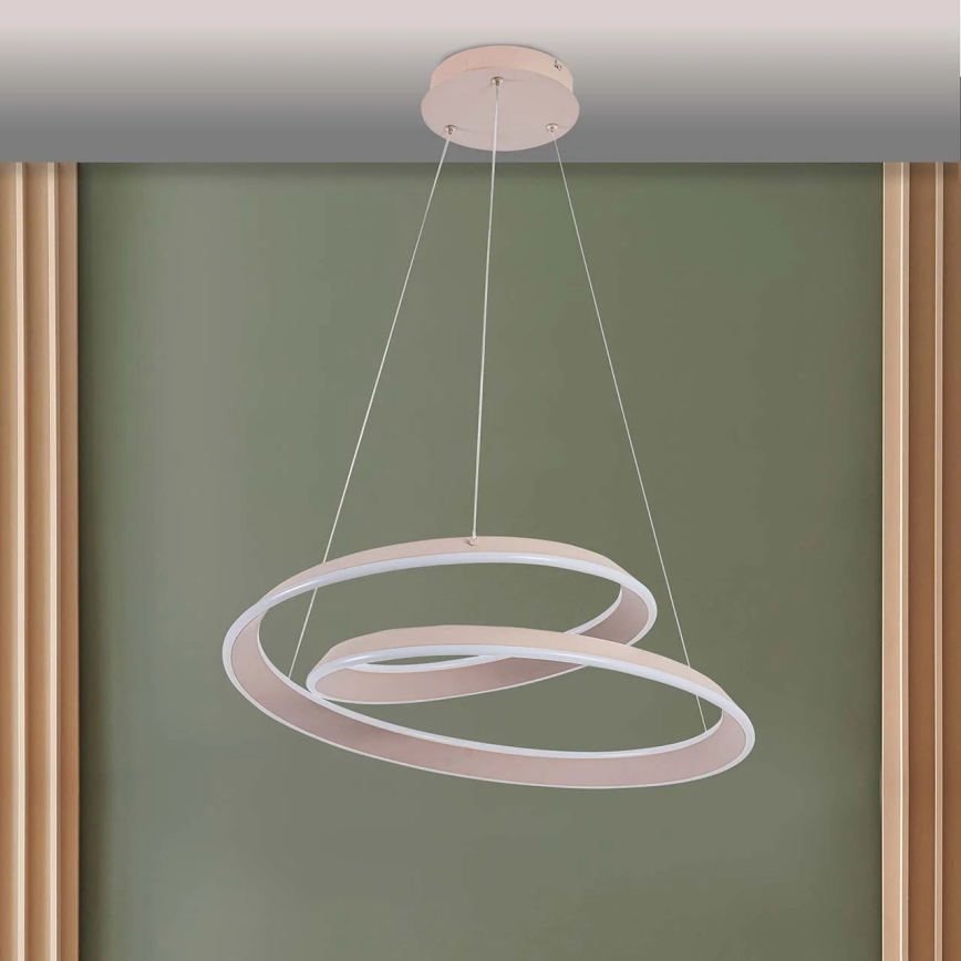 CASHMERE cable-hung LED chandelier LED/75W/230V Ø 60 cm beige