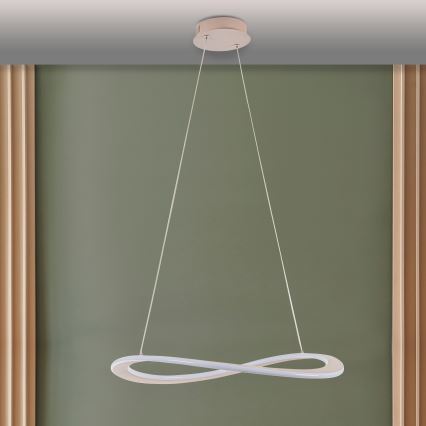 CASHMERE Cable-hung LED Pendant, 40W/230V, Ø 59.5 cm, Beige