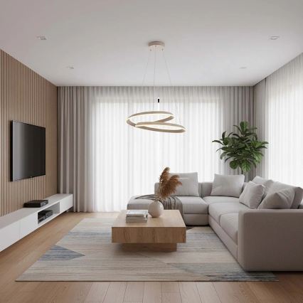 CASHMERE LED Cable Pendant, 75W/230V, Ø 60 cm, White