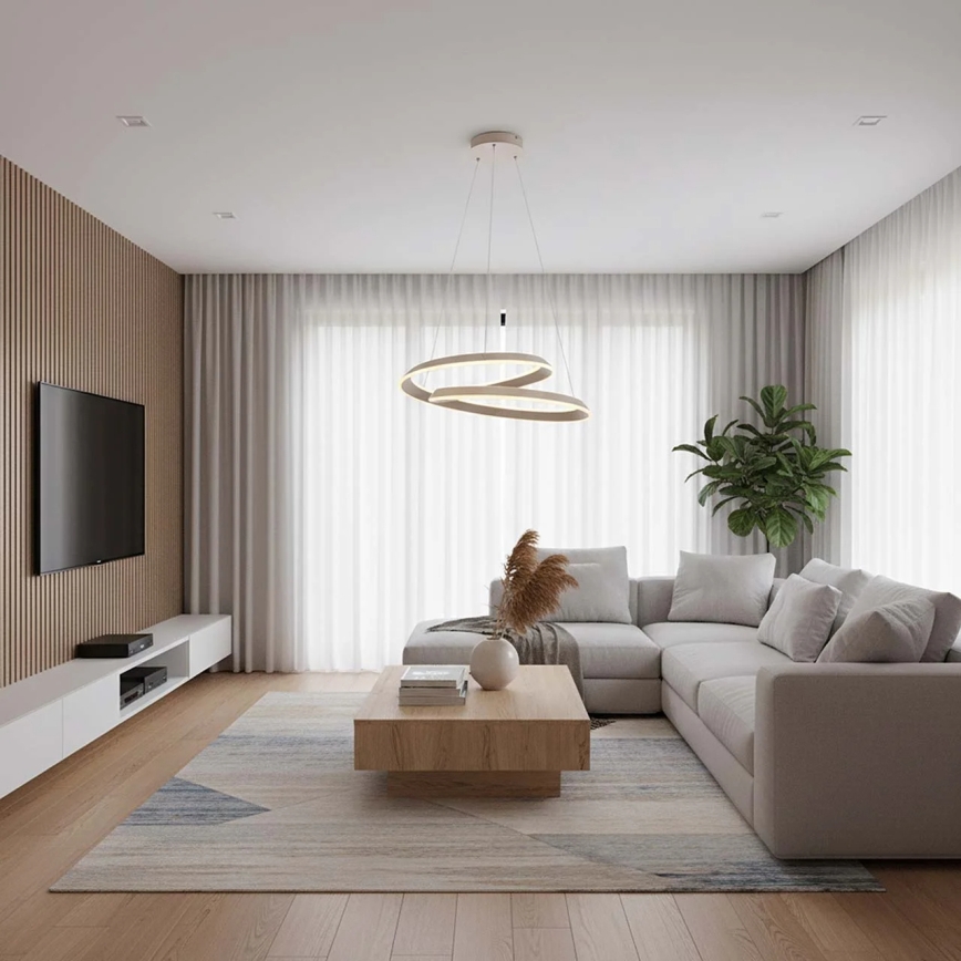 CASHMERE LED Cable Pendant, 75W/230V, Ø 60 cm, White