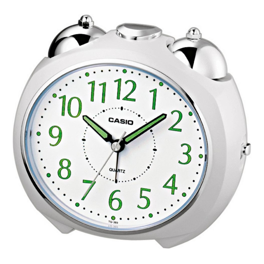 Casio - Alarm clock 1xLR14 white/shiny chrome