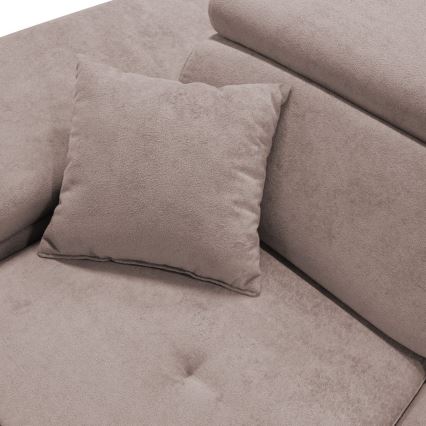 CASTELO Left-Facing L-Shaped Corner Sofa Bed with Storage, Beige