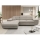CASTELO Left-Facing L-Shaped Corner Sofa Bed with Storage, Gray