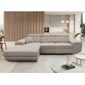 CASTELO Left-Facing L-Shaped Corner Sofa Bed with Storage, Grey