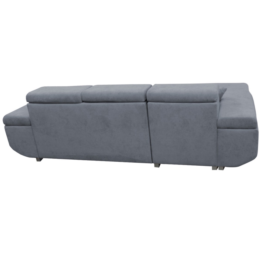CASTELO left-hand L-shaped sofa bed with storage, dark grey