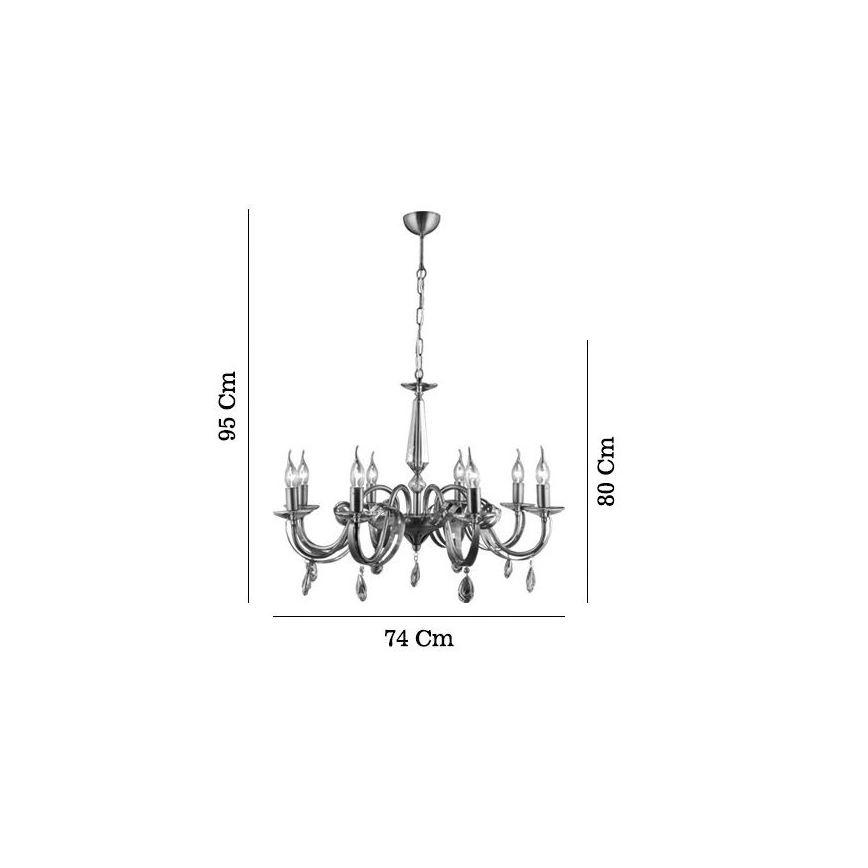 CASTRO Gold Chain Pendant Light 8xE14/40W/230V