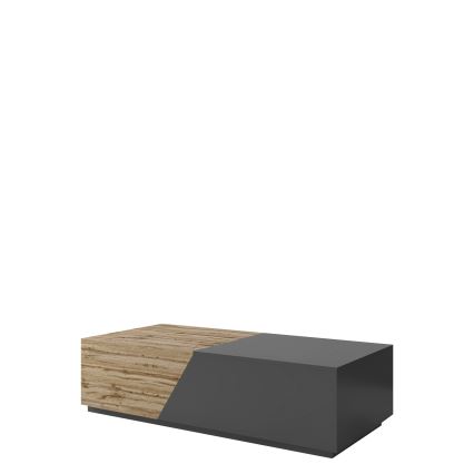 CEELIAS coffee table 42 x 124 cm, anthracite / Wotan oak