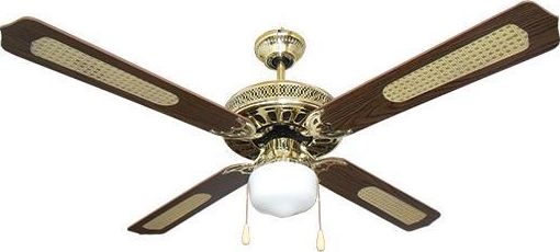 Ceiling fan 1xE27/70W/230V d. 132 cm brown/gold