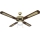 Ceiling fan 1xE27/70W/230V d. 132 cm brown/gold