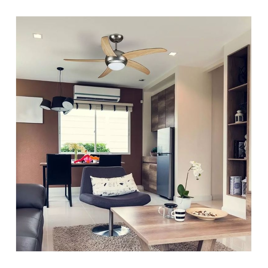 Ceiling fan 2xE27/20W/230V d. 132 cm + remote control