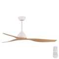 Ceiling fan d. 132 cm beige/white + remote control
