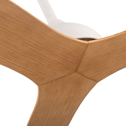 Ceiling fan d. 132 cm beige/white + remote control
