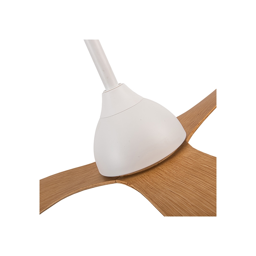 Ceiling fan d. 132 cm beige/white + remote control