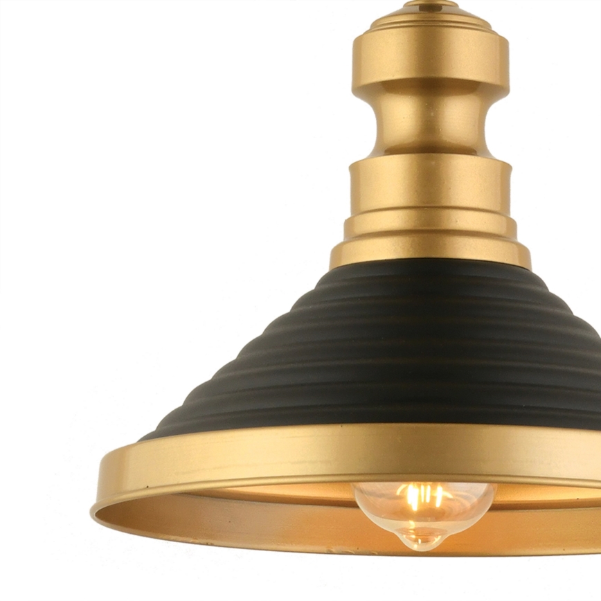 Ceiling lamp MONZA 1xE27/40W/230V diameter 30 cm black/gold