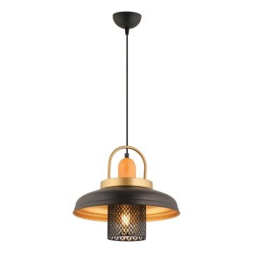 Ceiling lamp MONZA 1xE27/40W/230V diameter 32 cm black/gold