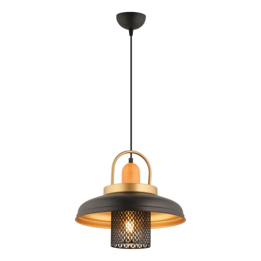 Ceiling lamp MONZA 1xE27/40W/230V diameter 32 cm black/gold