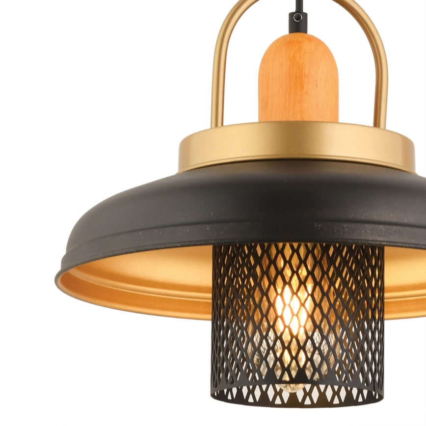 Ceiling lamp MONZA 1xE27/40W/230V diameter 32 cm black/gold
