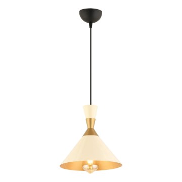 Ceiling lamp MONZA 1xE27/40W/230V Ø 25 cm cream/gold