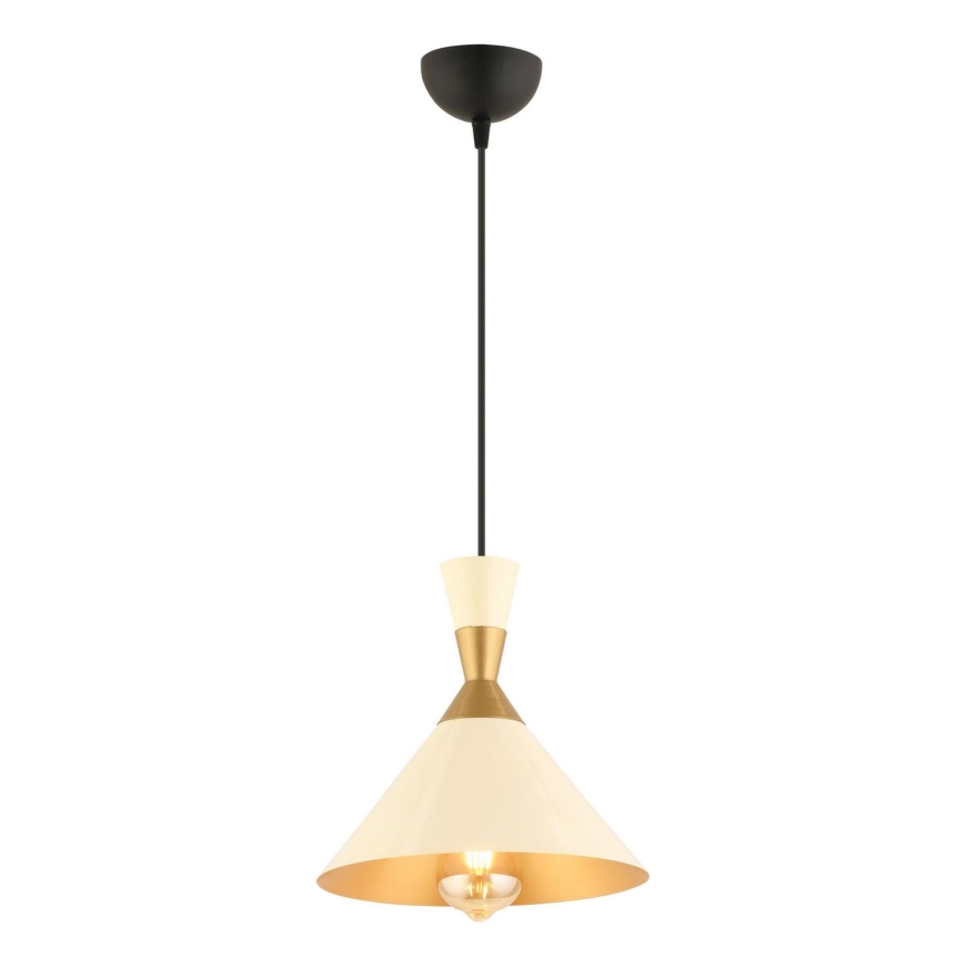 Ceiling lamp MONZA 1xE27/40W/230V Ø 25 cm cream/gold