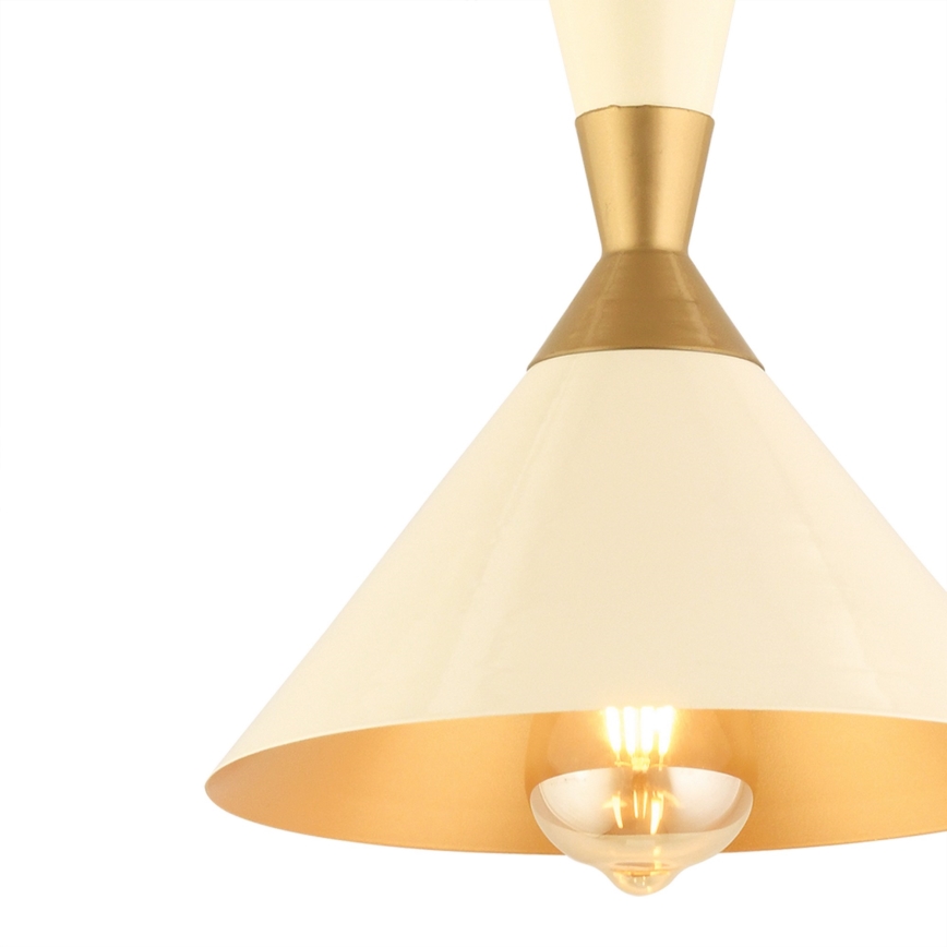 Ceiling lamp MONZA 1xE27/40W/230V Ø 25 cm cream/gold