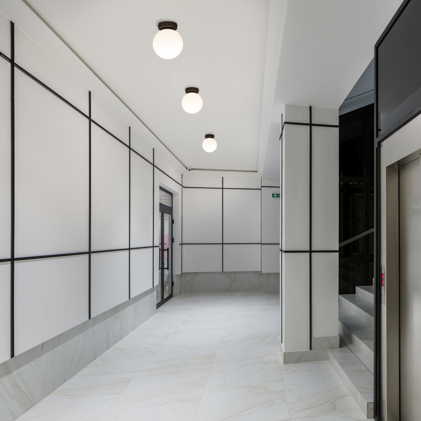 Ceiling lamp MOONLIGHT 1xE27/15W/230V Ø 16 cm black