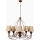 Ceiling lamp on chain CLASSIC 5xE14/40W/230V bronze/beige