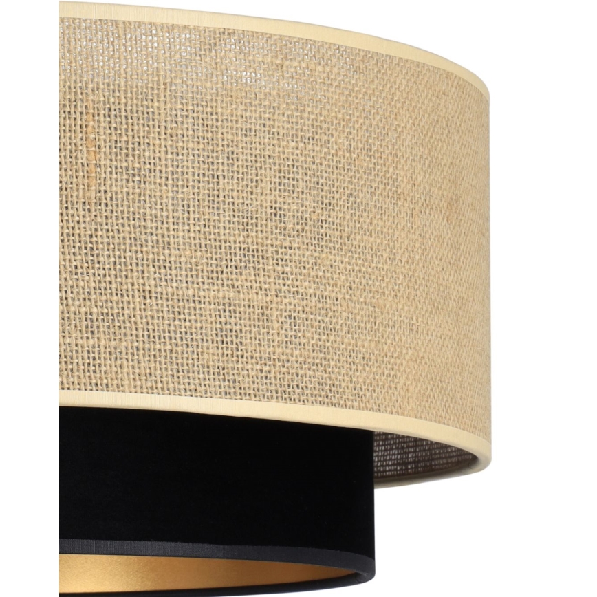 Ceiling lamp SARTA 1xE27/60W/230V Ø 45 cm black/jute