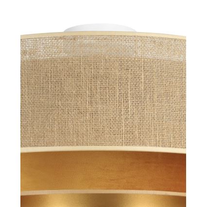Ceiling lamp SARTA 1xE27/60W/230V Ø 45 cm copper/jute