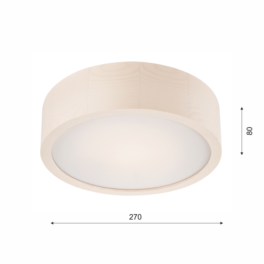 Ceiling light 1xE27/60W/230V pine  - FSC certified