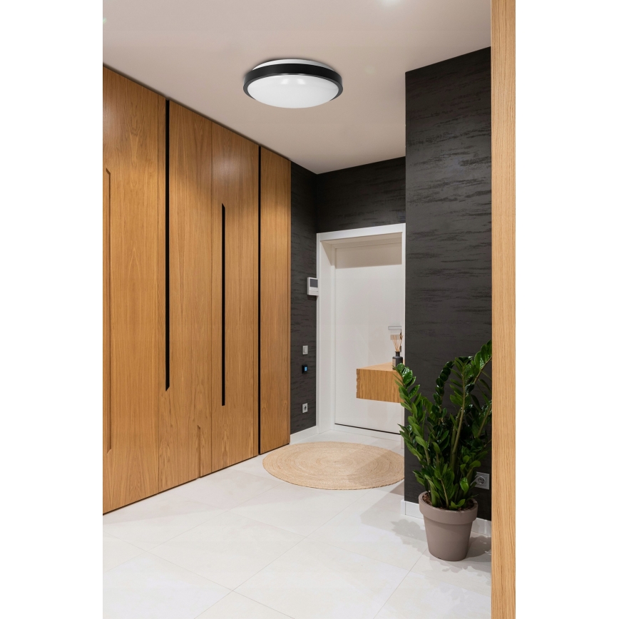 Ceiling light 2xE27/40W/230V Ø 29.5 cm black